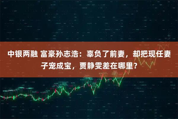 中银两融 富豪孙志浩：辜负了前妻，却把现任妻子宠成宝，贾静雯差在哪里？